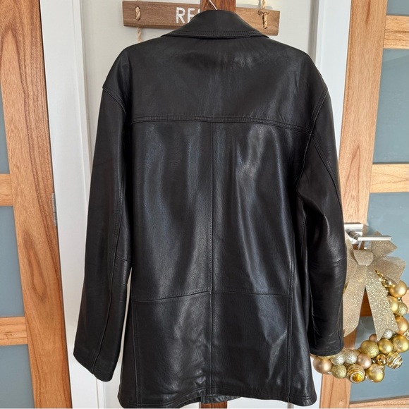 Wilson Pelle Studio Men’s Soft Leather Jacket Blazer Blk Thinsulate Lining L EUC - Picture 2 of 13